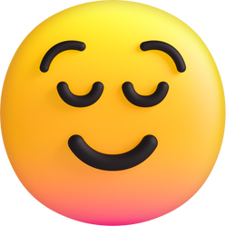 3D Stylized Calm Emoji